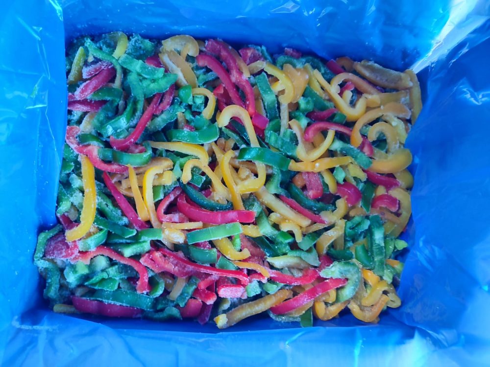 الفلفل المجمد الشرائح